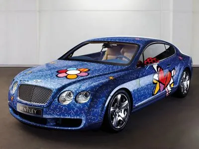 2009 Bentley Continental GT by Romero Britto Stainless Steel Water Bottle