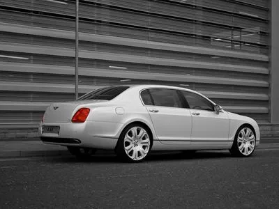 2009 Project Kahn Pearl White Bentley Flying Spur Camping Mug