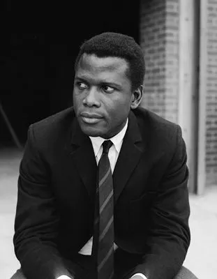 Sidney Poitier White Water Bottle With Carabiner