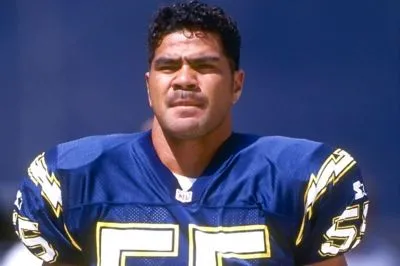 Junior Seau White Water Bottle With Carabiner