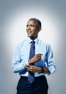 Barack Obama White Water Bottle With Carabiner