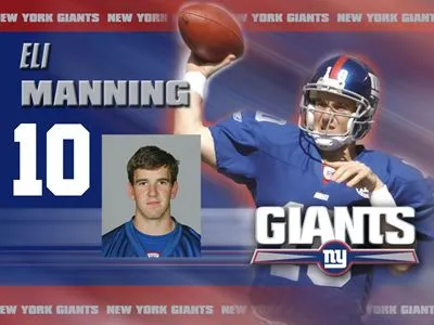 Eli Manning White Water Bottle With Carabiner