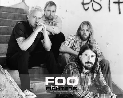 Foo Fighters White Water Bottle With Carabiner