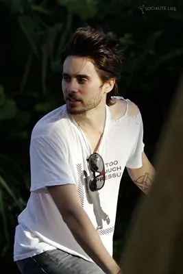 Jared Leto White Water Bottle With Carabiner