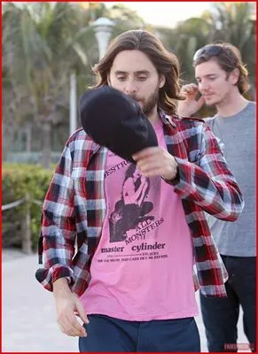 Jared Leto White Water Bottle With Carabiner