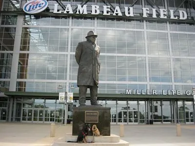 Vince Lombardi White Water Bottle With Carabiner