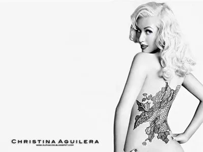 Christina Aguilera Round Flask