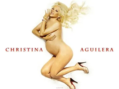 Christina Aguilera Round Flask