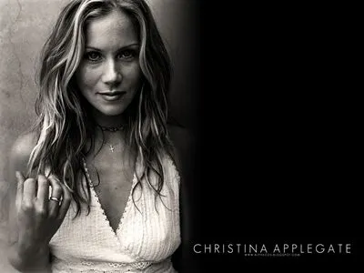 Christina Applegate Women's Deep V-Neck TShirt