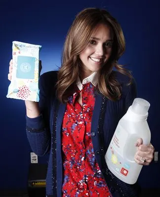 Jessica Alba White Water Bottle With Carabiner