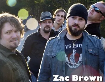 Zac Brown Band White Water Bottle With Carabiner