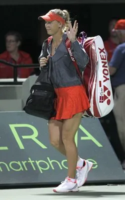 Caroline Wozniacki White Water Bottle With Carabiner