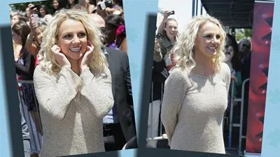 Britney Spears White Water Bottle With Carabiner