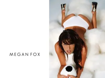 Megan Fox White Water Bottle With Carabiner