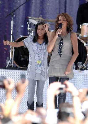 Whitney Houston White Water Bottle With Carabiner