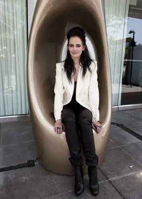 Eva Green White Water Bottle With Carabiner