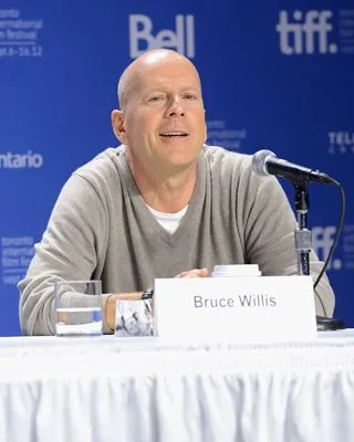 Bruce Willis White Water Bottle With Carabiner