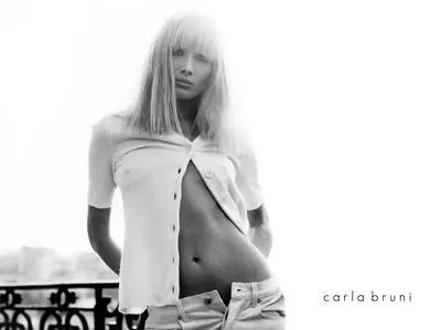 Carla Bruni Women's Deep V-Neck TShirt