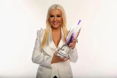 Christina Aguilera White Water Bottle With Carabiner