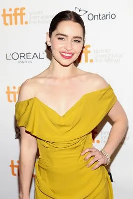 Emilia Clarke White Water Bottle With Carabiner