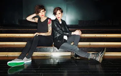 Tegan and Sara 11oz Colored Rim & Handle Mug