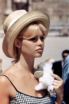 Brigitte Bardot White Water Bottle With Carabiner