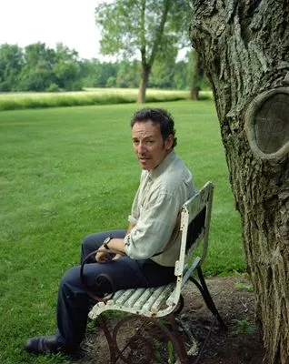 Bruce Springsteen White Water Bottle With Carabiner