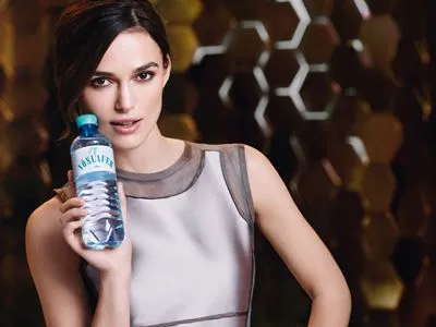 Keira Knightley White Water Bottle With Carabiner