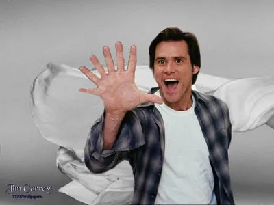 Jim Carrey White Water Bottle With Carabiner