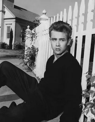 James Dean White Water Bottle With Carabiner