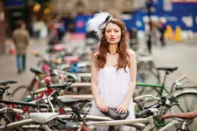 Emily Browning White Water Bottle With Carabiner