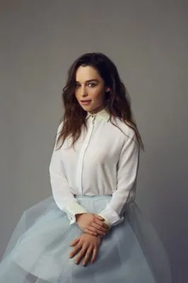 Emilia Clarke White Water Bottle With Carabiner