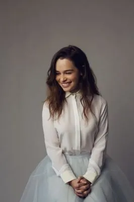 Emilia Clarke White Water Bottle With Carabiner