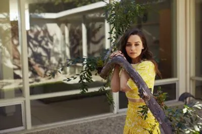 Emilia Clarke White Water Bottle With Carabiner