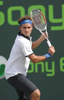 Roger Federer White Water Bottle With Carabiner