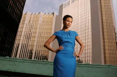 Thandie Newton White Water Bottle With Carabiner