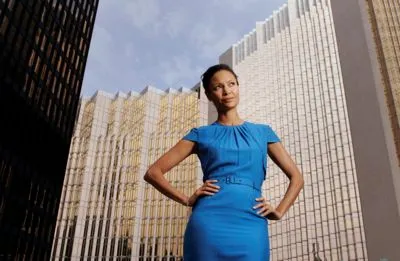 Thandie Newton White Water Bottle With Carabiner