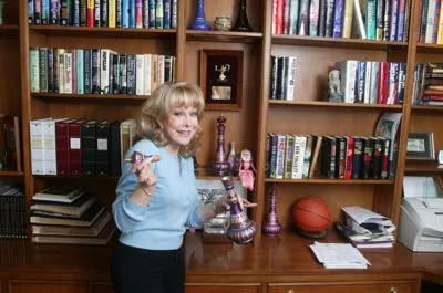 Barbara Eden White Water Bottle With Carabiner
