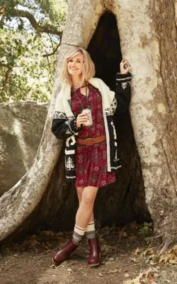 Beth Behrs White Water Bottle With Carabiner