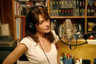 Carla Bruni White Water Bottle With Carabiner