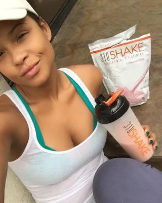 Christina Milian White Water Bottle With Carabiner