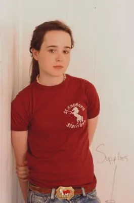 Ellen Page White Water Bottle With Carabiner