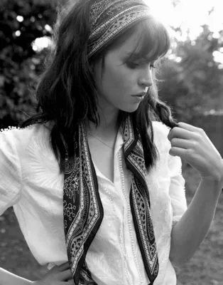 Felicity Jones White Water Bottle With Carabiner