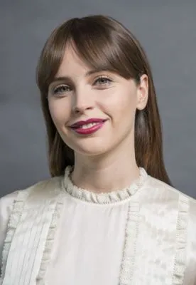 Felicity Jones White Water Bottle With Carabiner