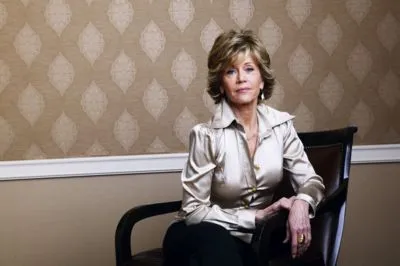 Jane Fonda Women's Deep V-Neck TShirt