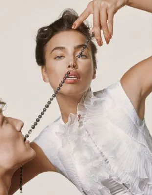 Irina Shayk White Water Bottle With Carabiner