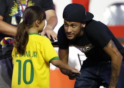 Neymar Women's Deep V-Neck TShirt