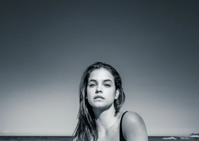 Barbara Palvin White Water Bottle With Carabiner