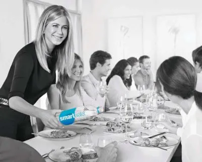 Jennifer Aniston White Water Bottle With Carabiner