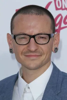 Chester Bennington White Water Bottle With Carabiner